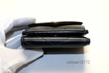 近年モデル希少美中古■SAINT LAURENT PARIS カサンドラ レザー 3つ折り財布 サンローランパリ■0118su34335_画像3