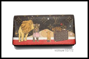 近年モデル希少美中古■LOUIS VUITTON モノグラム ポルトフォイユサラ アニマルプリント レザー 2つ折り長財布 ルイヴィトン■0118rs747-2