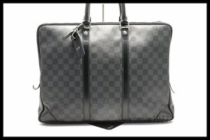 近年モデル希少美中古■LOUIS VUITTON ダミエグラフィット PDV レザー ビジネスバッグ ブリーフケース ルイヴィトン■0125ra149-6D