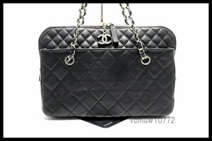 希少美中古■CHANEL 15番台 マトラッセ SV金具 レザー チェーンショルダーバッグ シャネル■0125ne298069