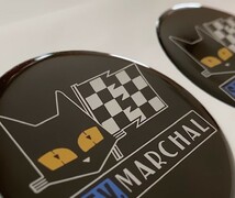 マーシャル MARCHAL ステッカー 黒猫 バイク 車 燃料タンク ドレスアップ HONDAカワサキSUZUKIヤマハ 60mm ブラック 2枚_画像2