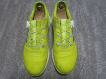 美品 new balance ニューバランス ゴルフシューズ スパイクレス メンズ BOA ダイヤル式 UGBS996 US9.0 JP27.0cm LIME系_画像5