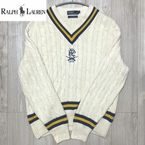 【超希少】Polo by Ralph Lauren チルデンニット ラルフローレン Vネック セーター ニット ゴルフウェア