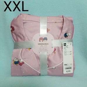 新品☆XXL/リトルツインスターズサテンパジャマ(長袖)キキララ☆GU