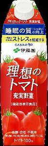 伊藤園充実野菜　理想のトマト 紙パック （1000ml ｘ6本）ｘ２ケース/屋根型キャップ付容器/開封前常温保存可