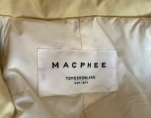MACPHEE　トゥモローランド　クリーム色　中綿入りコート36大き目【マカフィー】_画像3