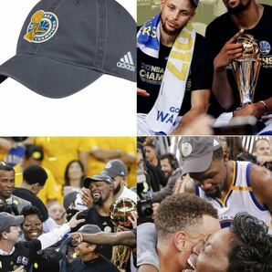 FREE新品 adidasアディダス2017NBA優勝記念 ゴールデンステート・ウォリアーズ Warriors NBAフリーサイズLAキャップ帽子ステフィン・カリーの画像1