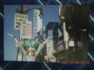 MIKUNOPOLIS in LOS ANGELES “はじめまして、初音ミクです” ポストカード ③ / イラストカード