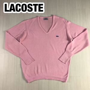 IZOD LACOSTE アイゾッドラコステ ニットセーター M ピンク 青ワニ