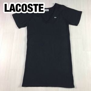 LACOSTE Шерстяное платье с коротким рукавом Рукав реглан S Крокодил