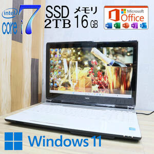 なんと！新品SSD2TB メモリ16GB★美品 YAMAHA♪最上級4世代4コアi7！★LL750M Core i7-4700MQ Webカメラ Win11 MS Office2019 H&B★P64370