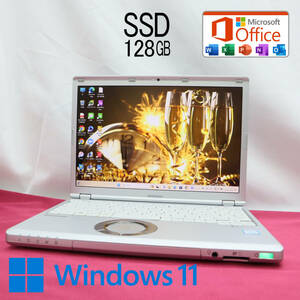 ★美品 高性能7世代i3！M.2 SSD128GB★CF-SZ6 Core i3-7100U Webカメラ Win11 MS Office 中古品 ノートPC★P64125