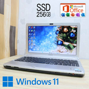 ★中古PC 高性能i3！新品SSD256GB★VPCS149FJ Core i3-380M Webカメラ Win11 MS Office2019 Home&Business 中古品 ノートPC★P57453