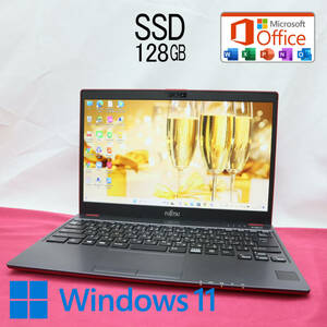 ★美品 M.2 SSD128GB★FMVC0700B Webカメラ Celeron 3865U Win11 MS Office 中古品 ノートPC★P63838