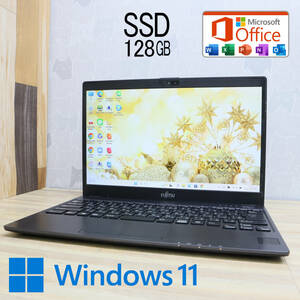 ★超美品 M.2 SSD128GB★FMVC07009 Webカメラ Celeron 3865U Win11 MS Office 中古品 ノートPC★P63516