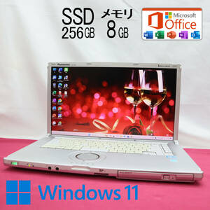 ★中古PC 高性能i5！新品SSD256GB メモリ8GB★CF-B11A Core i5-3340M Win11 MS Office2019 Home&Business 中古品 ノートPC★P64911