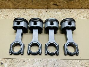 * rare *TOYOTA Toyota AE111 Corolla Levin H cross-section connecting rod piston 4 pcs set 4AG AE92 AE86