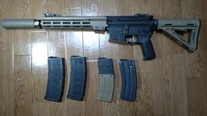 ガスガン エアガン トイガン WE-Tech WE M4 AR HAO MK16 10.5 M-LOK INDUSTRIES ZPARTS ANGRY GUN