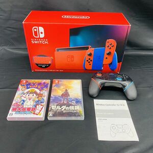 J013-H24-158 NINTENDO ニンテンドー SWITCH スイッチ HAC-001 XKJ10058671756 マリオレッドブルーセット ソフト付 桃鉄/ゼルダ 通電確認済