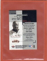 ★バリー・ボンズ　カード　Vol.13　2002FLEER BOX SCORE CLASSIC MINIATURES #10　試合実使用バット　サンフランシスコ・ジャイアンツ　_画像2