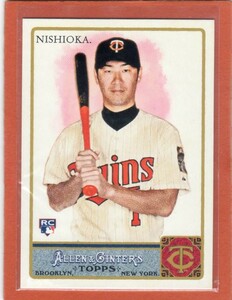 ●西岡剛　カード　Vol.22　2011TOPPS ALLEN & GINTER'S #206　ルーキー　ミネソタ・ツインズ