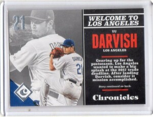 ●ダルビッシュ有　カード　Vol.386　2017PANINI CHRONICLES BASEBALL #80　ロサンゼルス・ドジャース