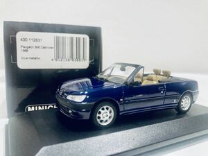 1/43 Minichamps プジョー 306 カブリオレ 1998 Blue metallic