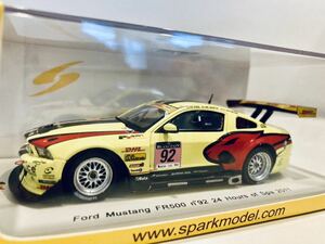 【送料無料】1/43 Spark フォード マスタング FR500 #92 M.Duez-J.M.Martin-E.Bachelart 24 Hours of Spa 2011