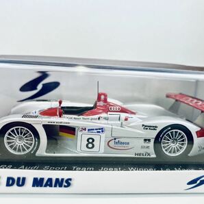 【送料無料】1/43 Spark Audi アウディ R8 #8 T.クリステンセン-E.ピロ-F.ビエラ Winner Le Mans 2000の画像5