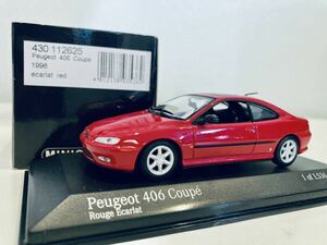 【送料無料】1/43 Minichamps プジョー 406 クーペ 1996 Red