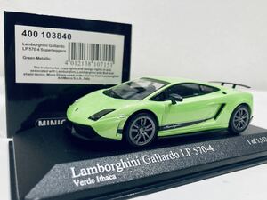 ランボルギーニ ガヤルド LP570-4 スーパーレジェーラ 2010 グリーンメタリック （1/43スケール MINICHAMPS 400103840）