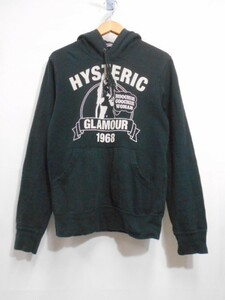 67 送60サ 0124$D14 HYSTERIC GLAMOUR ヒステリックグラマー メンズ ガールプリントプルオーバーパーカー 0204CF05 日本製 サイズS 中古品