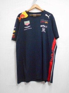 70 送60サ 0206$D17 PUMA Red Bull RACING プーマ レッドブル レーシング コラボTシャツ 762515-01 サイズXL 中古品