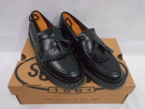 78 送80サ 0121$D02 SOLOVAIR ソロヴェアー TASSEL LOAFER タッセルローファー SO-1022-BK-G 25.5cm 未使用