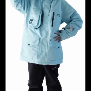 スノーボードウェア スキーウェアス YKKファスナー搭載　動きやすい　柔らかい　防寒　上下セット　格好いい 男女兼用　青色　XL