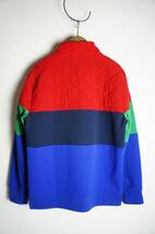 正規 POLO RALPH LAUREN ポロ ラルフローレン HITECH HALF ZIP PULLOVER ハーフジップ スウェット キルティング トリコロール L 本物 113O_画像2