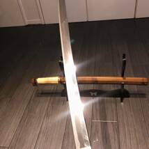 日本刀　脇差　銘：無銘 長さ49.7ｃｍ 反り0.4ｃｍ 白鞘　刀剣 真剣　刀 居合刀　登録証_画像2