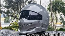 新しいデザインオートバイバイクヘルメット ハーフヘルメット フルフェイスヘルメット レーシング組立式顎部分着脱できる4色グレー_画像2