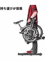 折りたたみ サイクリング 自転車キャリア グリップ用 自転車フレーム キャリーショルダー ストラップハンドルハンド ブロンプトン_画像5