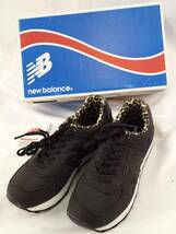 NEW BALANCE　ニューバランス　スニーカー シューズ　靴　24㎝ 　黒　ヒョウ柄　未使用_画像1