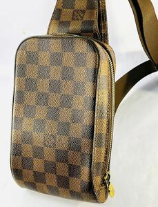 ◇1円 ★ 美品 LOUIS VUITTON ルイヴィトン ダミエ ジェロニモス ボディバッグ ショルダーバッグ メンズバッグ N51994 ブラウン 