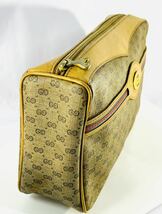 ◇1円 ★ GUCCI グッチ マルチポーチ GGキャンバス ライン ベージュ系 014 904 0018 ヴィンテージ GG柄 シェリーライン オールドグッチ _画像3