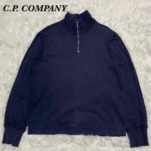 シーピーカンパニー C.P. Company ビンテージ ガーメントダイ ハーフジップ スウェット カットソー ネイビー Mサイズ ストーンアイランド