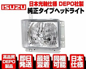 ●DEPO製 日本仕様 ヘッドライト ヘッドランプ 右 レベライザー付 純正TYPE 【H19.1月～ いすゞ イスズ ISUZU エルフ フォワード ギガ N610