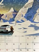 即決　非売品　2024年 壁掛けカレンダー ダイハツ　DAIHATSU 車　企業名入り　メモ欄 イラスト　六番　希望の光　季節　風景　景色_画像3