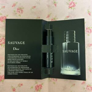 【新品未使用】ディオール Dior ソヴァージュ オードゥ トワレ 香水 1ml SAUVAGE ノベルティ 非売品 2024 バレンタイン ソバージュ 試供品