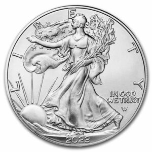 【ご紹介します！】アメリカ2023年 ウオーキングリバティ銀貨★通称イーグル・ 自由の女神★1oz 純銀貨 31.1g 新イーグルの図案が素敵です