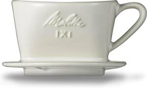 メリタ Melitta コーヒー ドリッパー 陶器製 日本製 計量スプーン付き 1~2杯用 ホワイト 陶器フィルターシリーズ SF