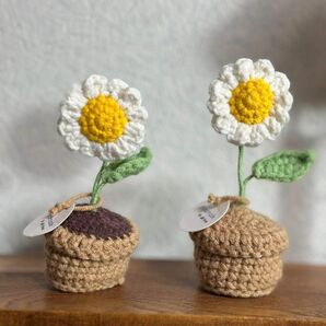 編み 可愛いぬいぐるみ，編み花