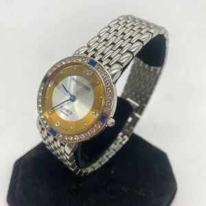 2312Y21 PERVALENTINO ペレバレンチノ　25周年記念腕時計 GOLD 999.9 刻印　カットガラス　天然ダイヤモンド5石　メンズクォーツ腕時計　